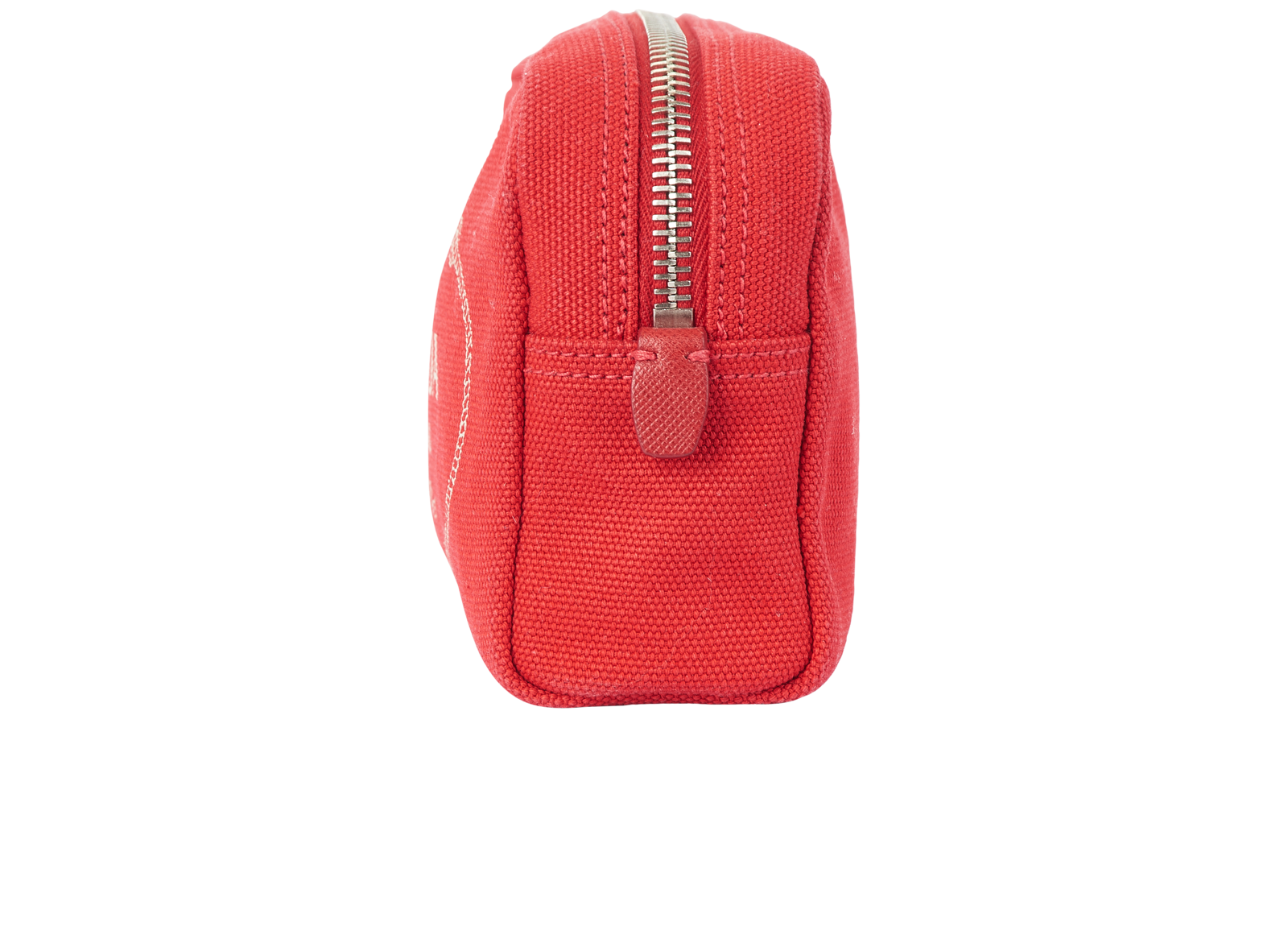 Prada Cosmetic Pouch, &pound;275, Accessories, Red, Canvas, Bottom view